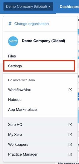 Xero Settings